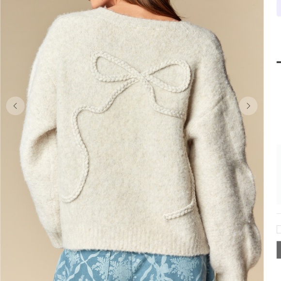 Rareraw “ Elsa “ Rareraw Braided Bow Sweater Cardigan 95A - Picture 6 of 6